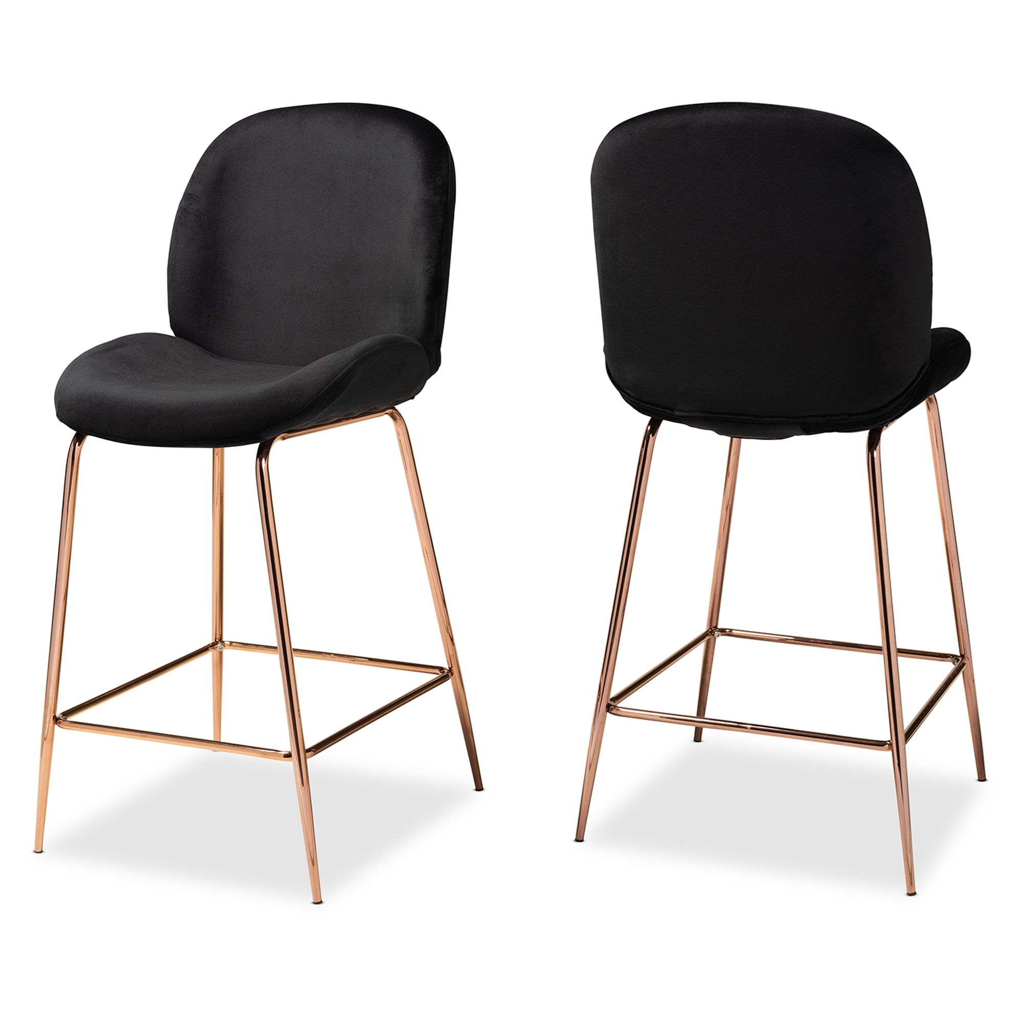 Rose gold and black 2024 bar stools